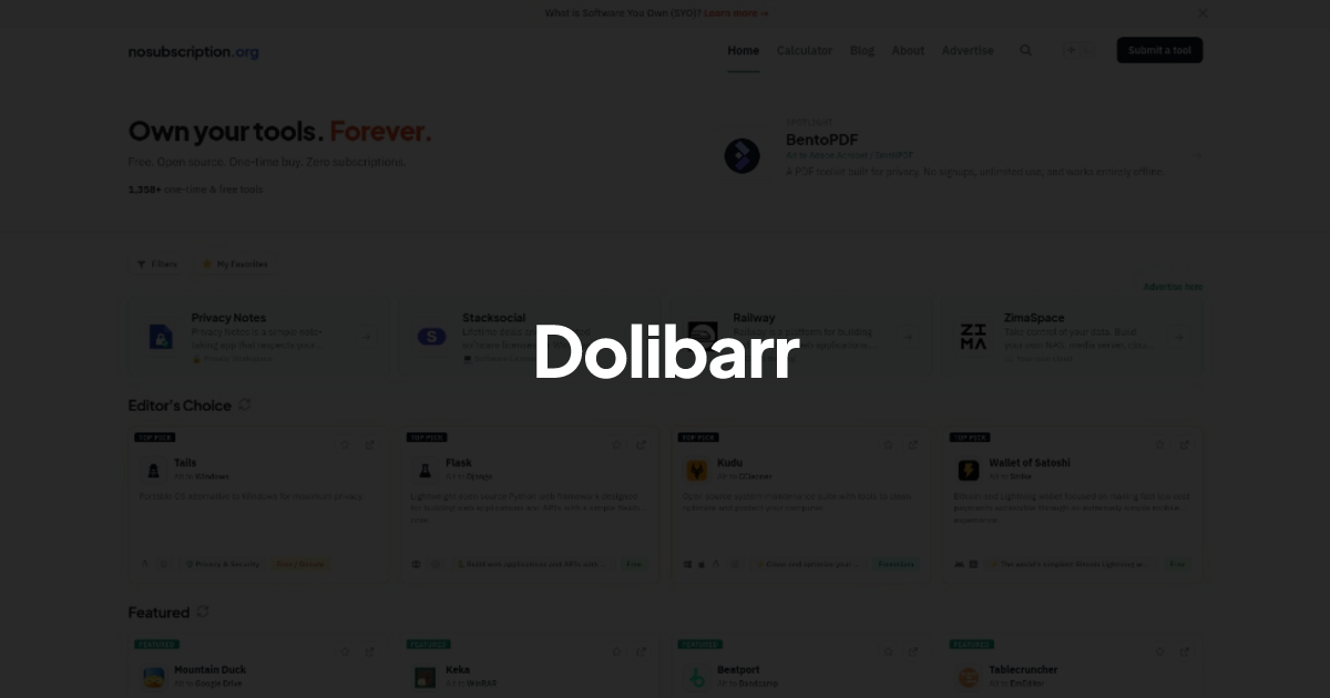 Dolibarr - Alternative to ERPNext | NoSubscription.org