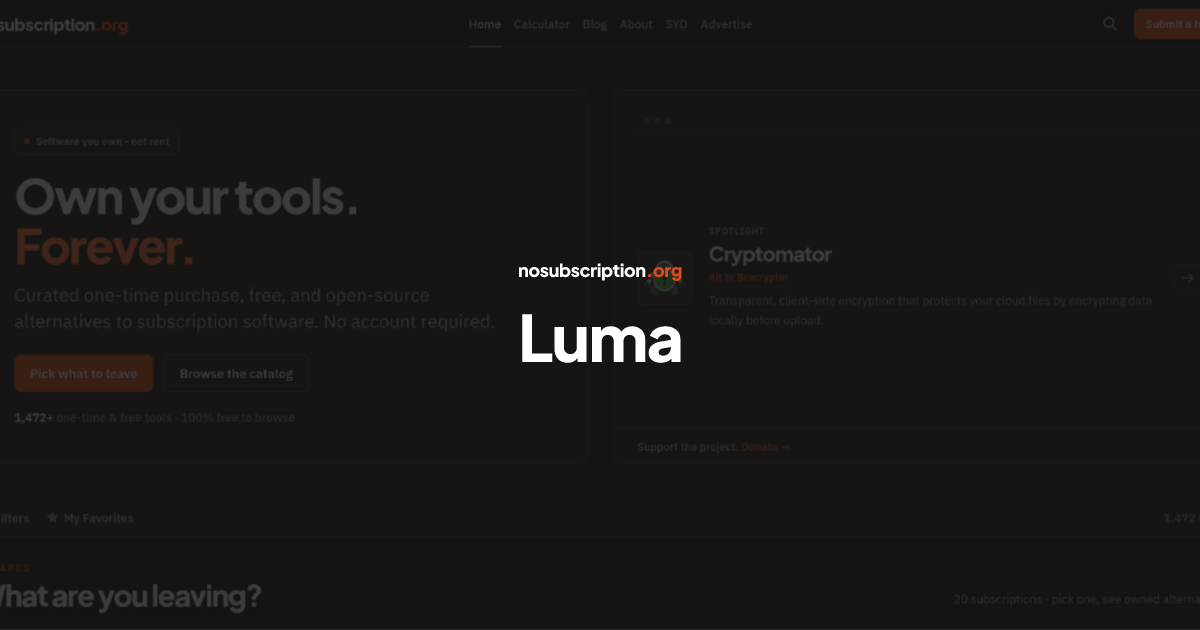 Luma - Alternative to Windows | NoSubscription.org